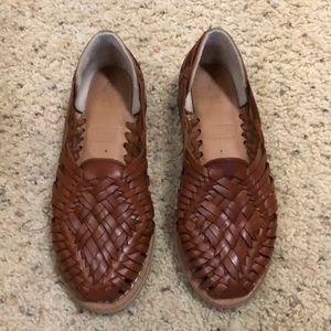 Sols Leather Huaraches Shoes Women’s Size 6 Ana Cafe Tori